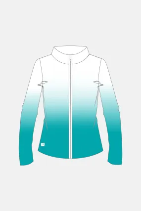 Teal Ombre Warm Up Jacket