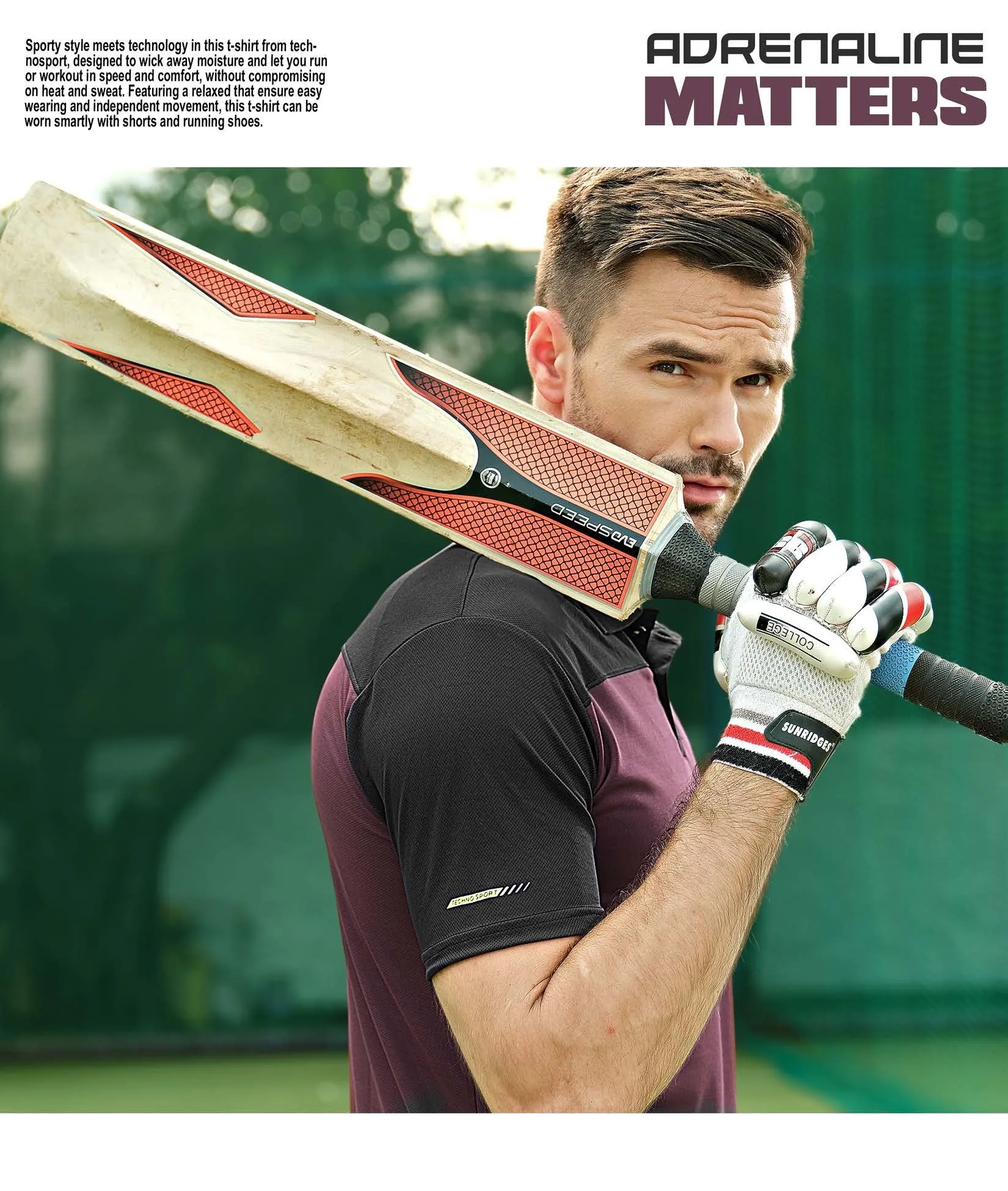 TechnoSport Polo Neck Half Sleeve Dry Fit T Shirt for Men OR-13 (Deep Purple)