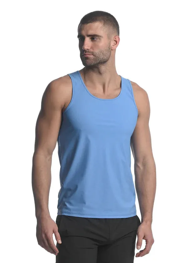 Textured Stretch Mesh Performance Tank