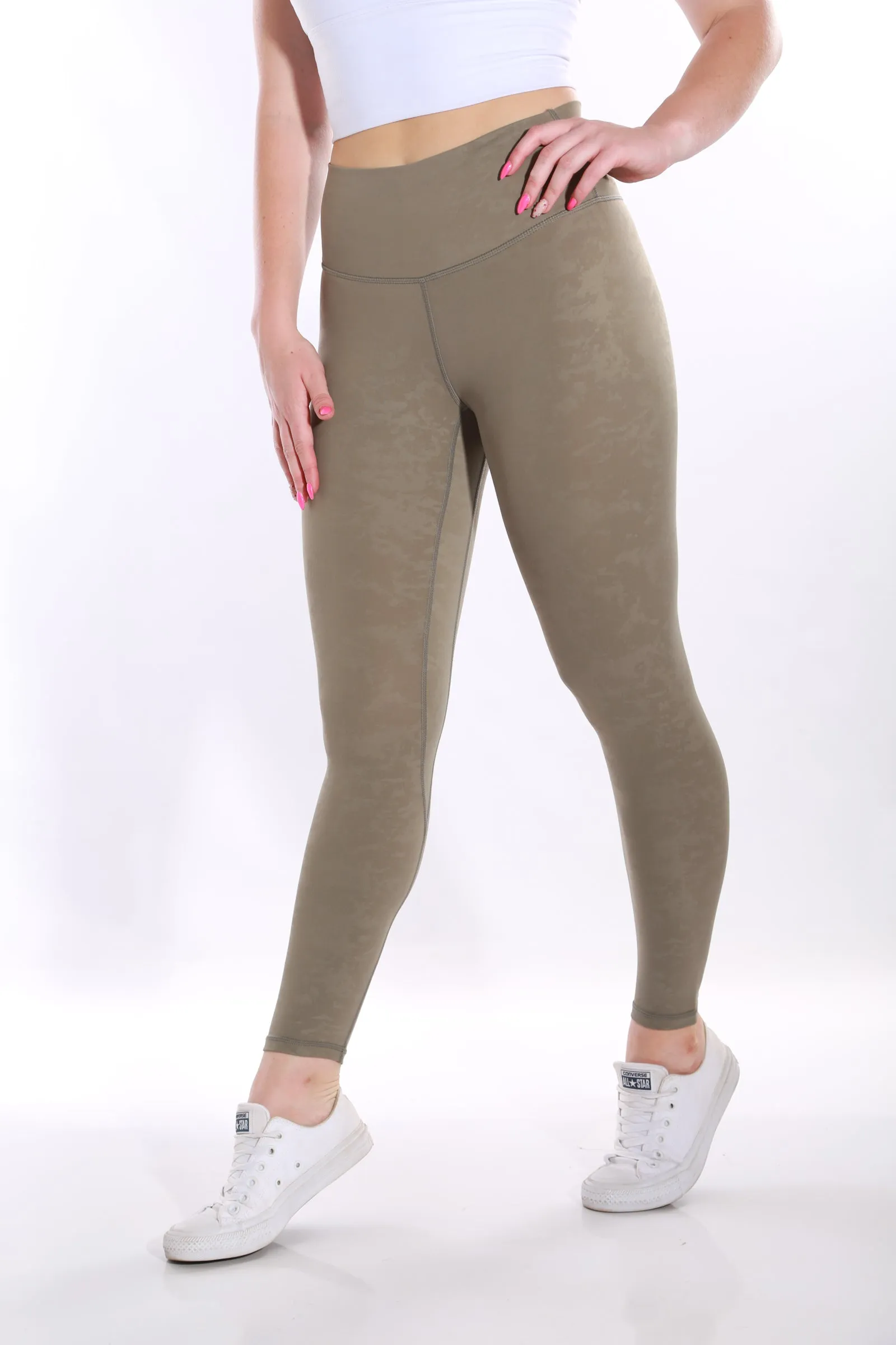 TNG Lulu  - Buttery  soft Yoga Pants- Camo Olive
