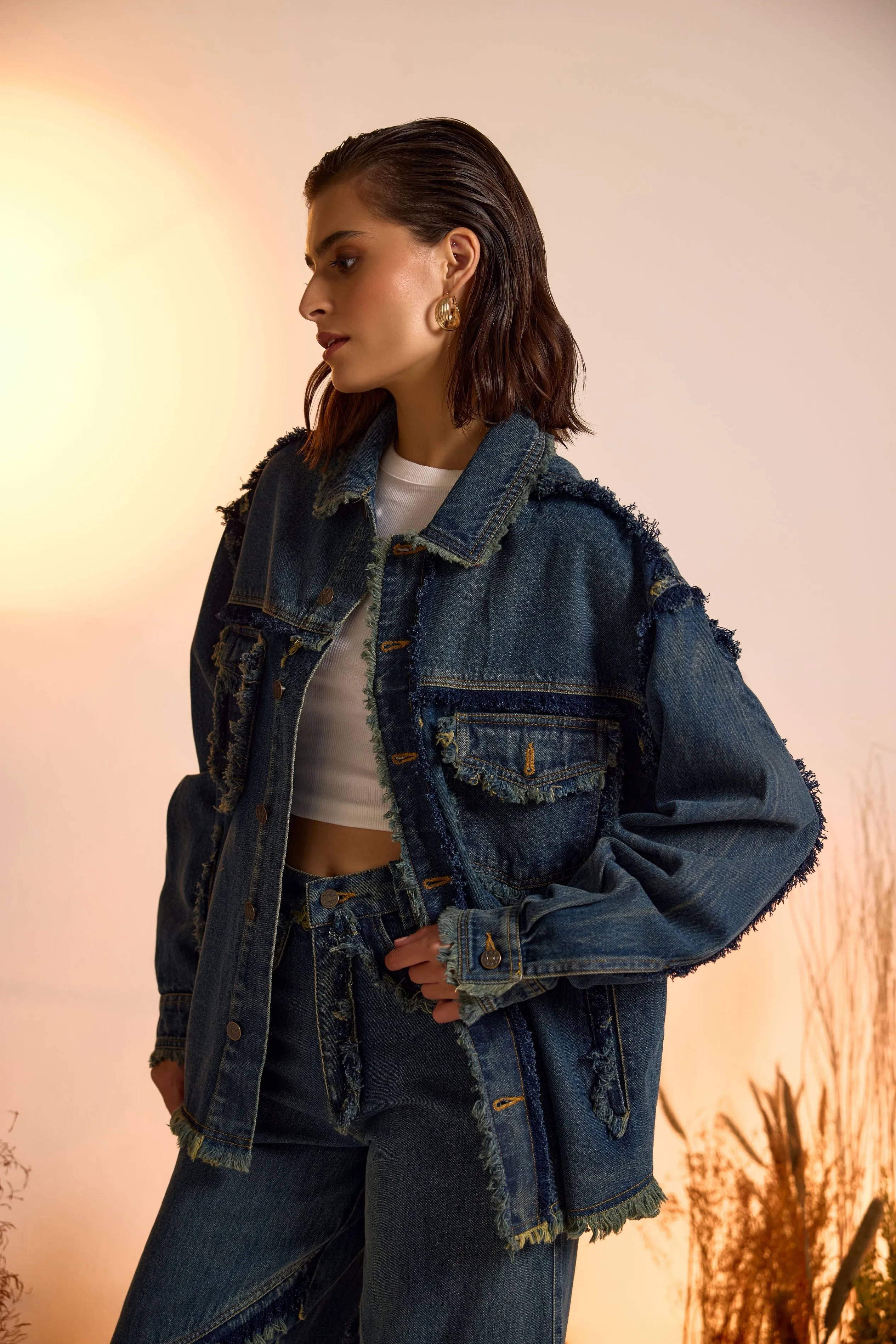 Vintage Wash Jacket & Jeans Set