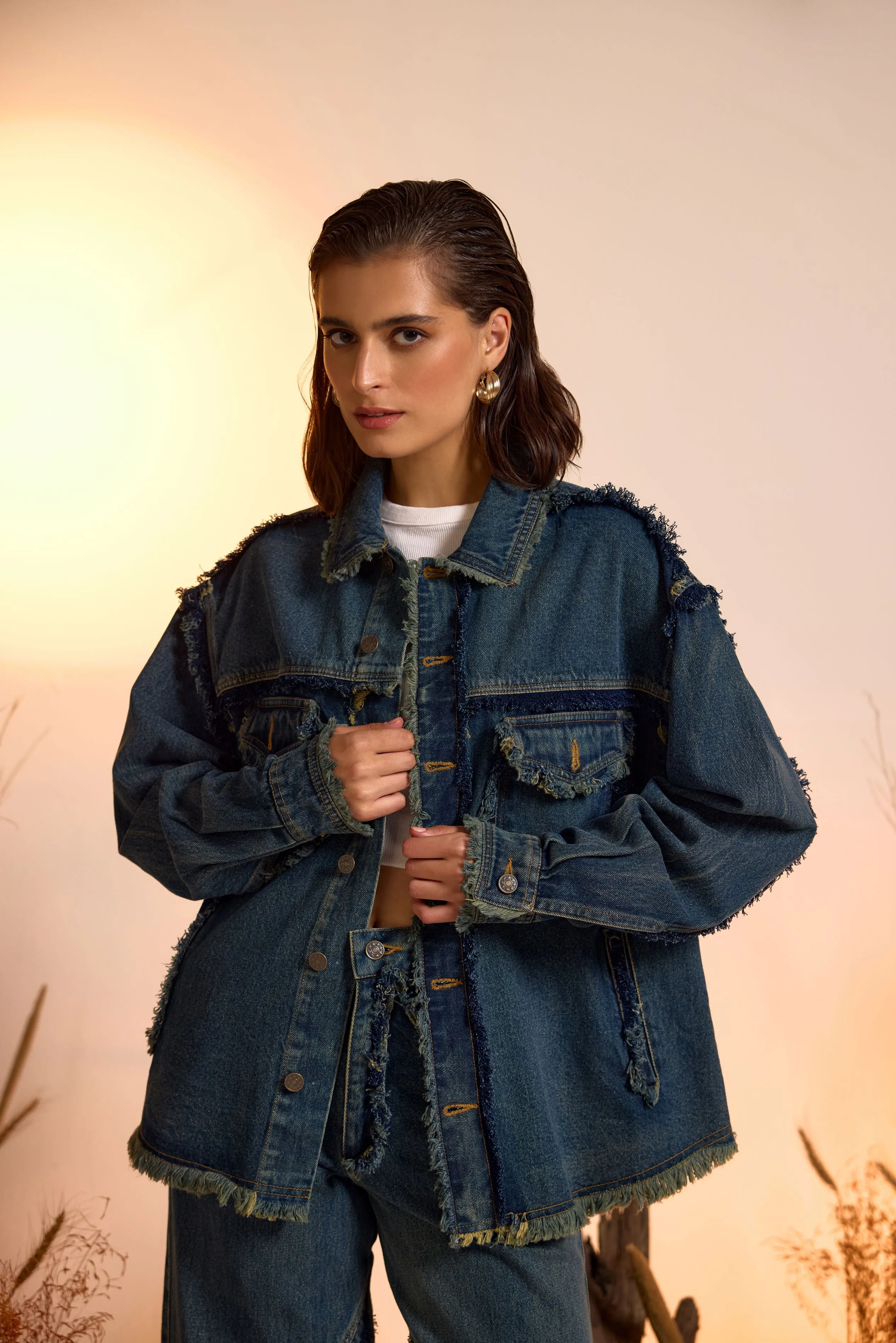 Vintage Wash Jacket & Jeans Set