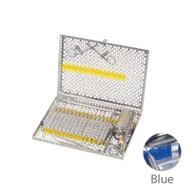 [WINTER]Hu-Friedy Large Infinity Series 16 Instrument Q Cassette with Accessory Area Blue Each