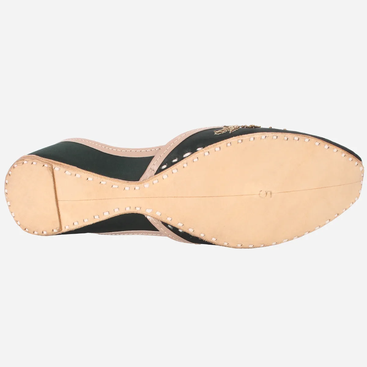 Women "KANYE" Decorated Leather Khussa