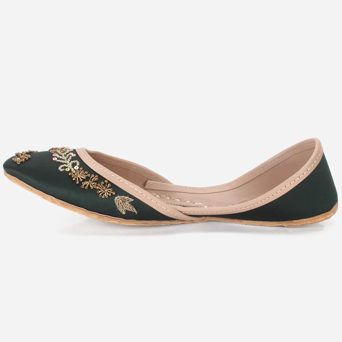 Women "KANYE" Decorated Leather Khussa