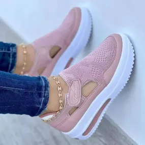 Women Vulcanized Breathable Wedges Walking Sneakers