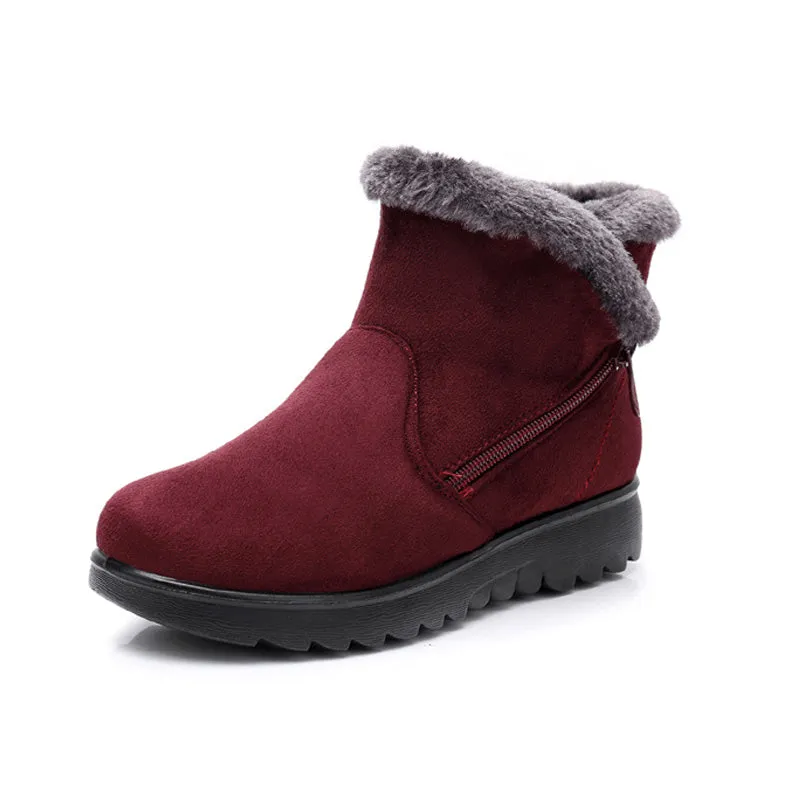 Women Winter Snow Boots Zipper Ankle Boot
