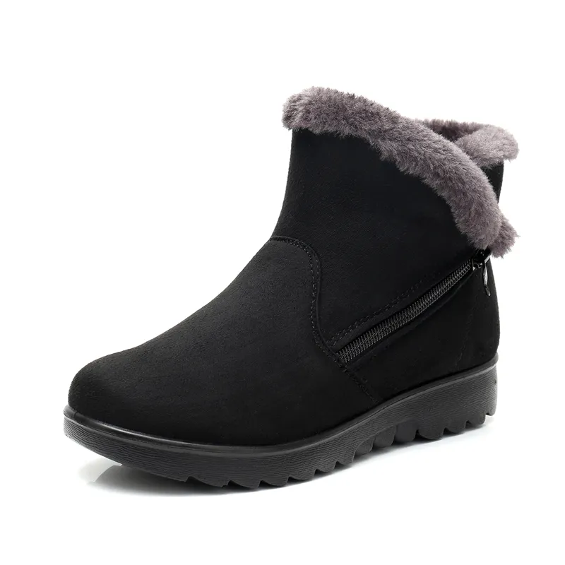 Women Winter Snow Boots Zipper Ankle Boot
