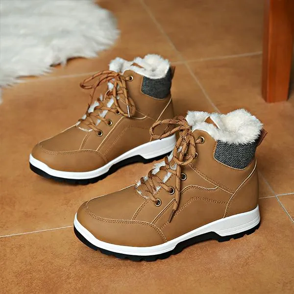Women's Casual Lace Up Warm Snow Boots 78015313S