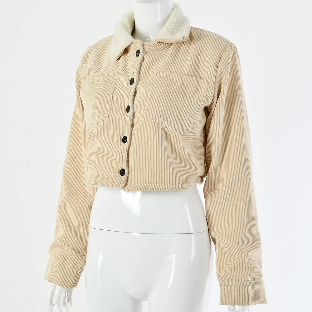 Women's Cotton Warm Turn Down Collar Jacket