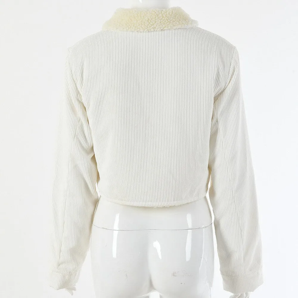 Women's Cotton Warm Turn Down Collar Jacket