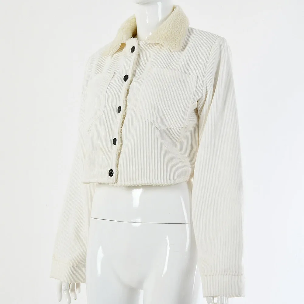 Women's Cotton Warm Turn Down Collar Jacket