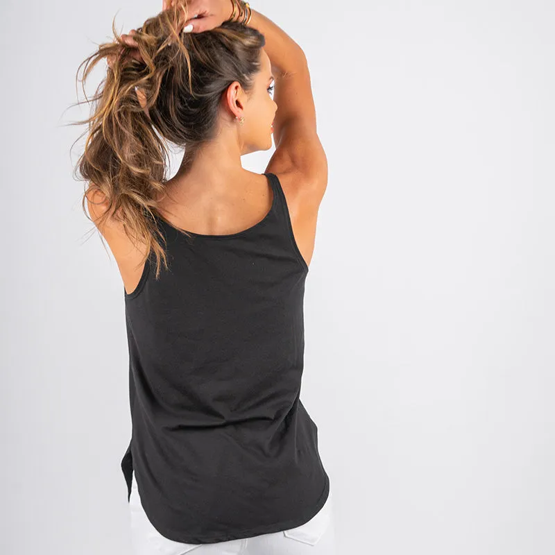 Women's Relaxed Tank | Black | Tidal Waves Flag
