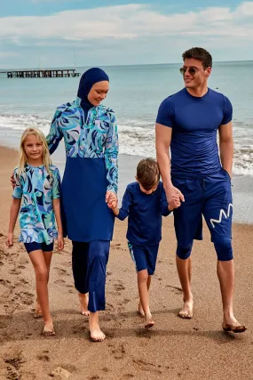 Woven Navy Girls Swimwear K2411