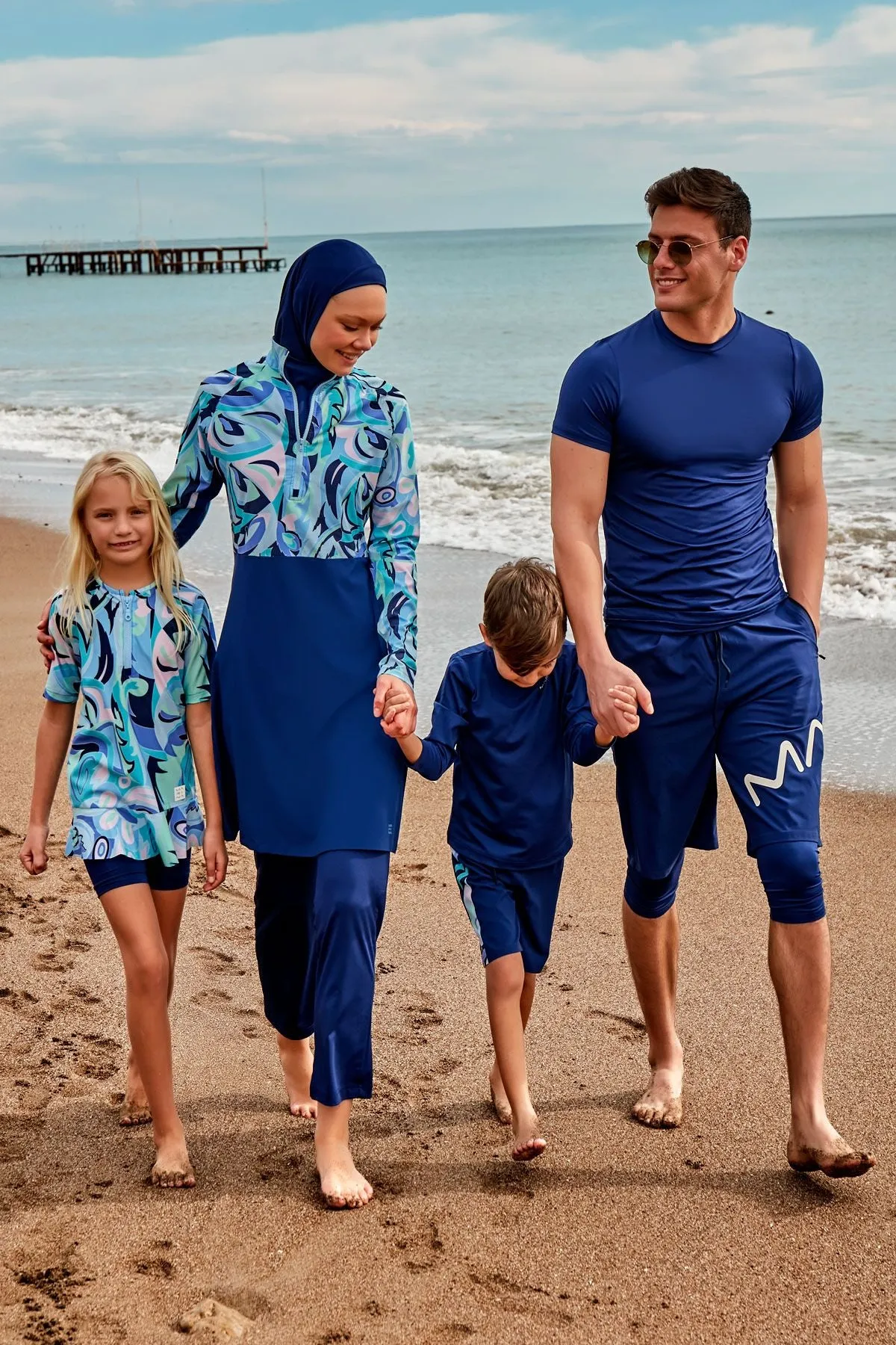 Woven Navy Girls Swimwear K2411