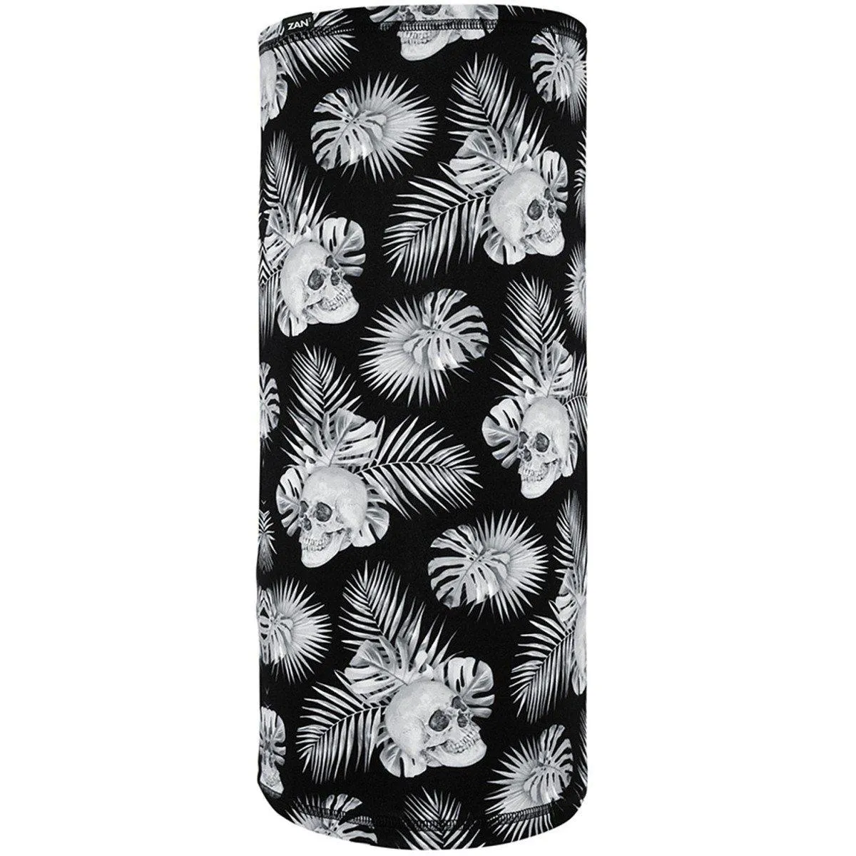 ZANheadgear® Black & White Tropical Skull All in One Headgear
